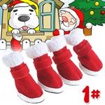 2 x par de Natal Tênis Estilo Pet Shoes Bota Tamanho do conj