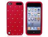 Capa de Silicone com decoração de cristal para iPod Touch 5