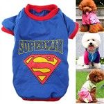 Estilo Superman elegante T-shirt gola redonda Lazer Vestuári