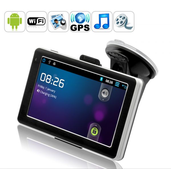 Android Tablet com GPS "CyberNav Mini II" - 5 polegadas Touc